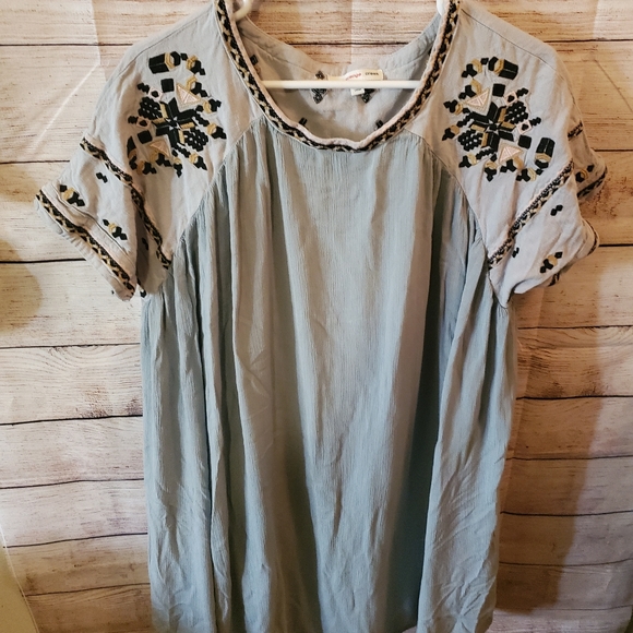 orange creek Dresses & Skirts - ORANGE CRERK Light Blue Western Lose Fitting Dress